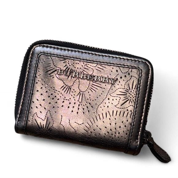 Burberry | Perforated Leather Morley Mini Wallet - Picture 1 of 6